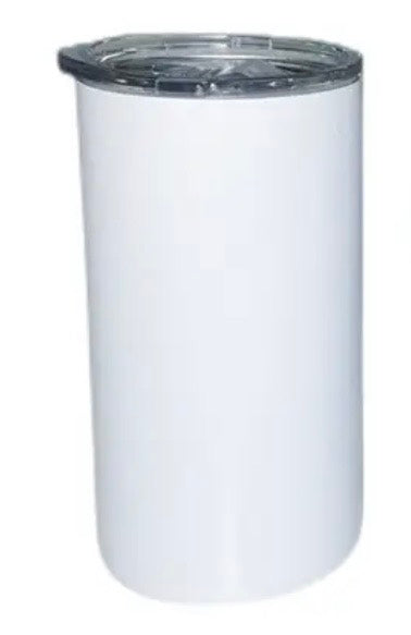 12 oz. White Skinny Straight Sublimation Tumbler