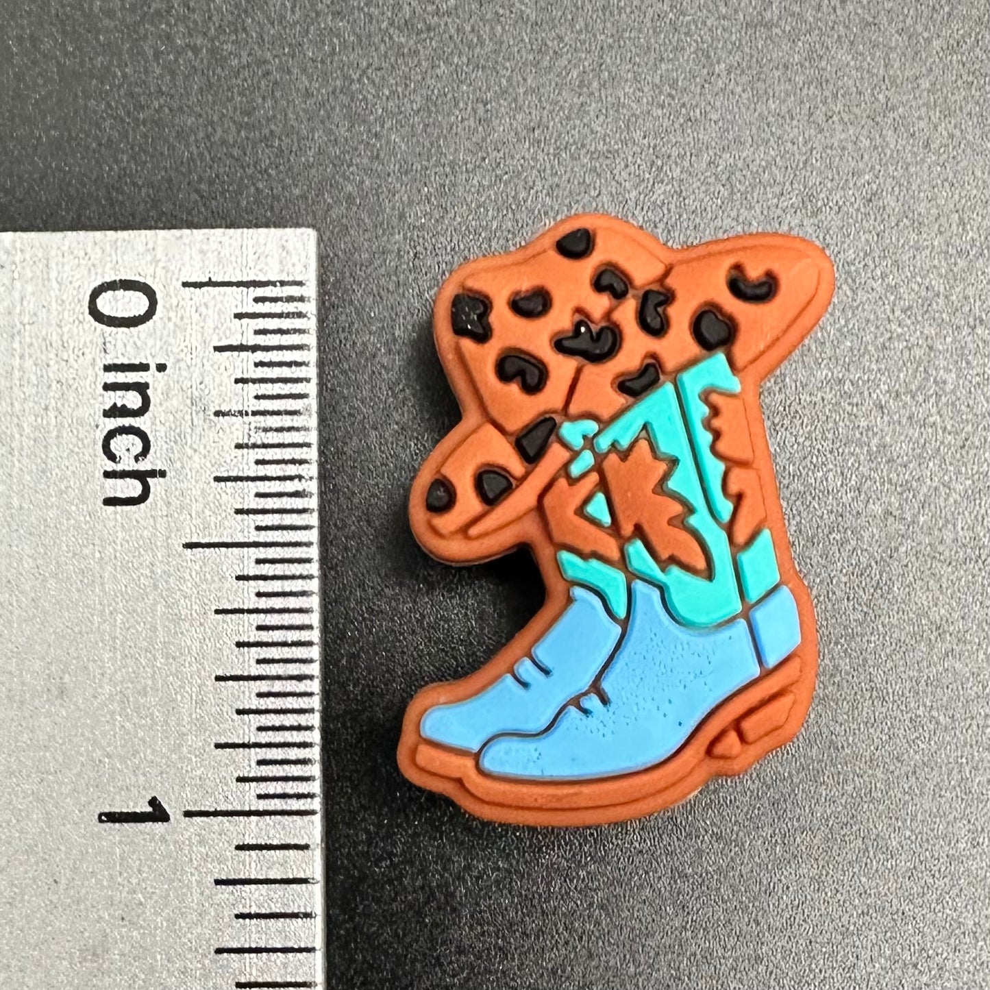 Focal Bead, Cowboy Boots with Hat