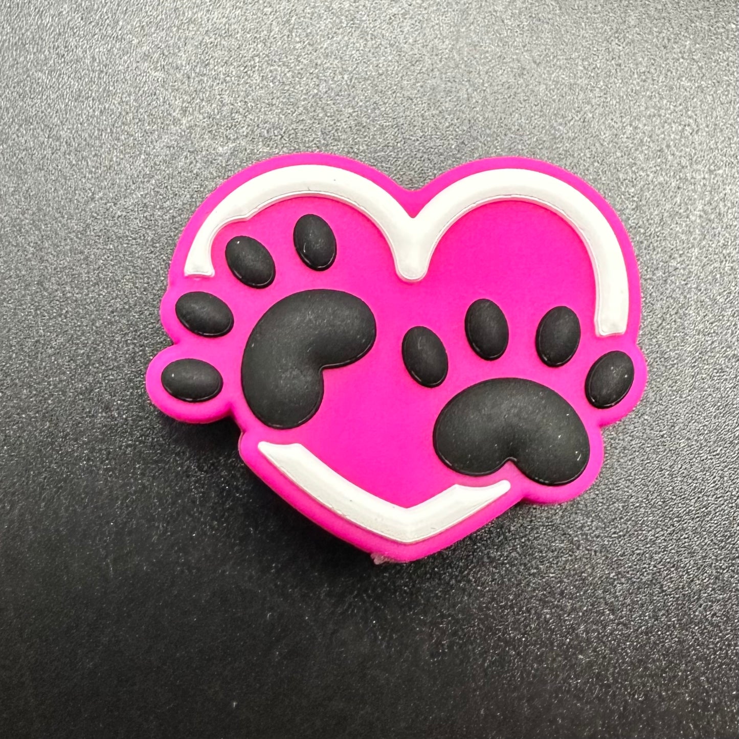 Focal Bead, Puppy Paws Heart