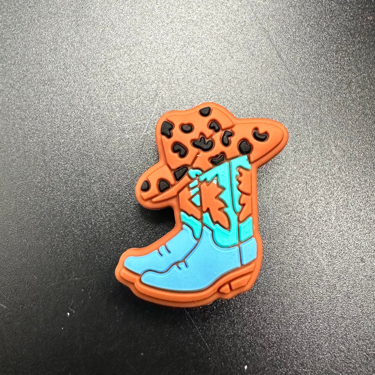 Focal Bead, Cowboy Boots with Hat