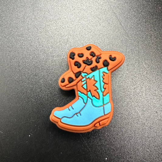 Focal Bead, Cowboy Boots with Hat