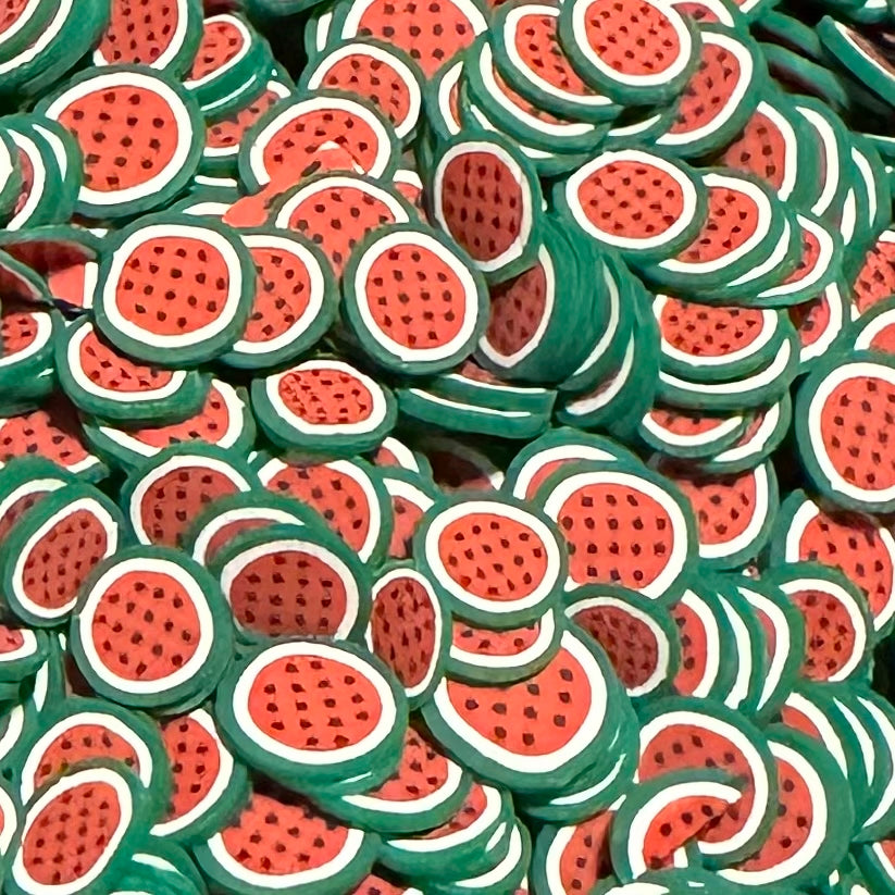 Polymer Clay Slices, Watermelon