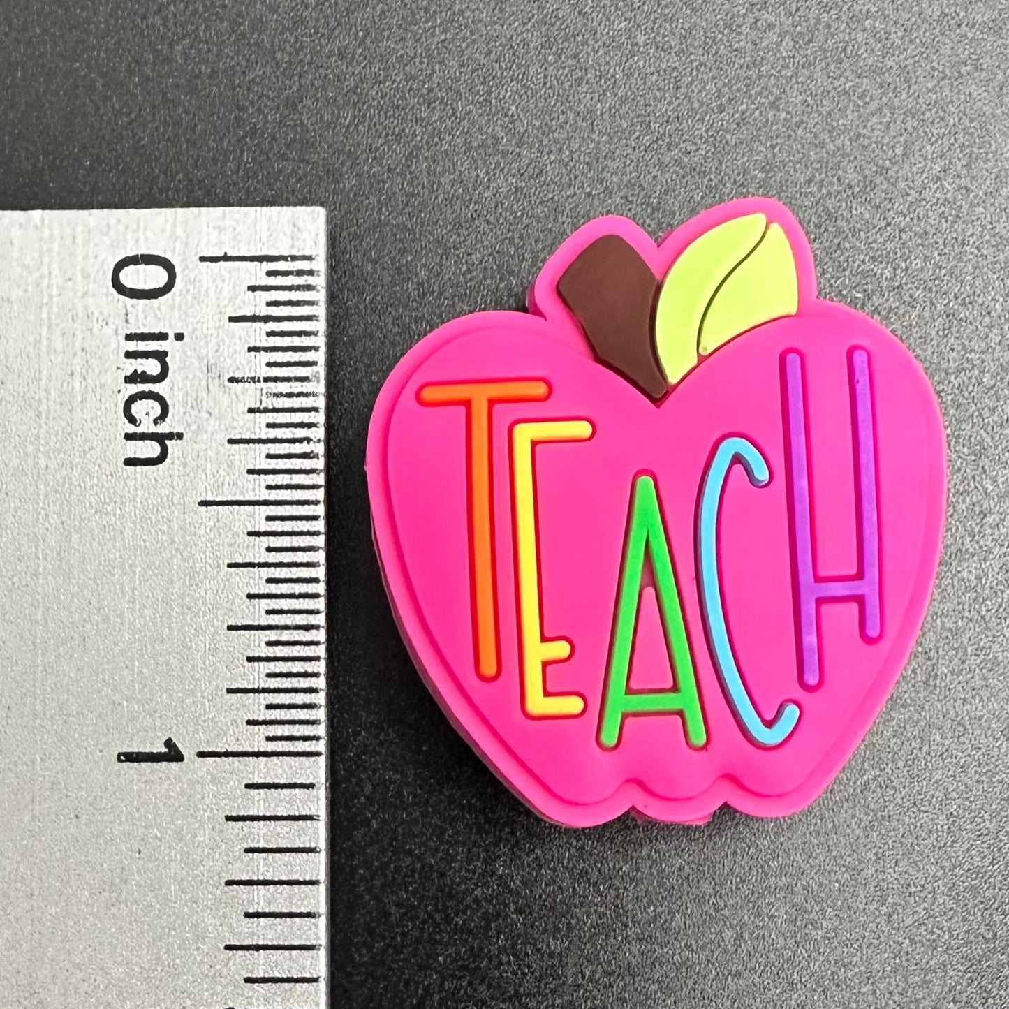 Focal Bead, Teach Apple-Pink