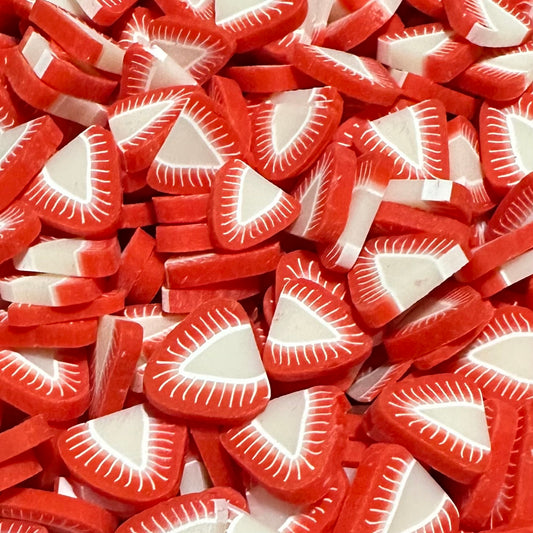 Polymer Clay Slices, Strawberry Slices