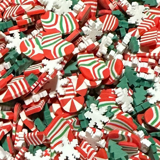 Polymer Clay Slices, Christmas Mix