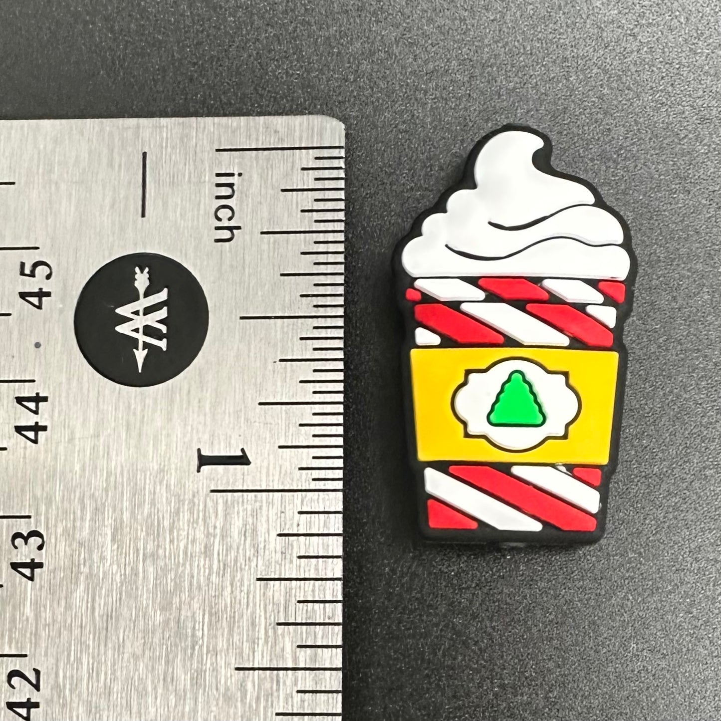 Focal Bead, Peppermint Latte