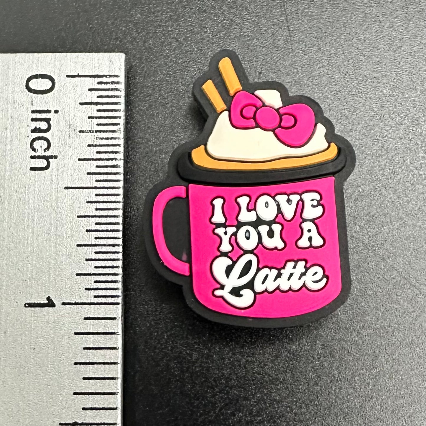 Focal Bead, I Love You a Latte-Pink