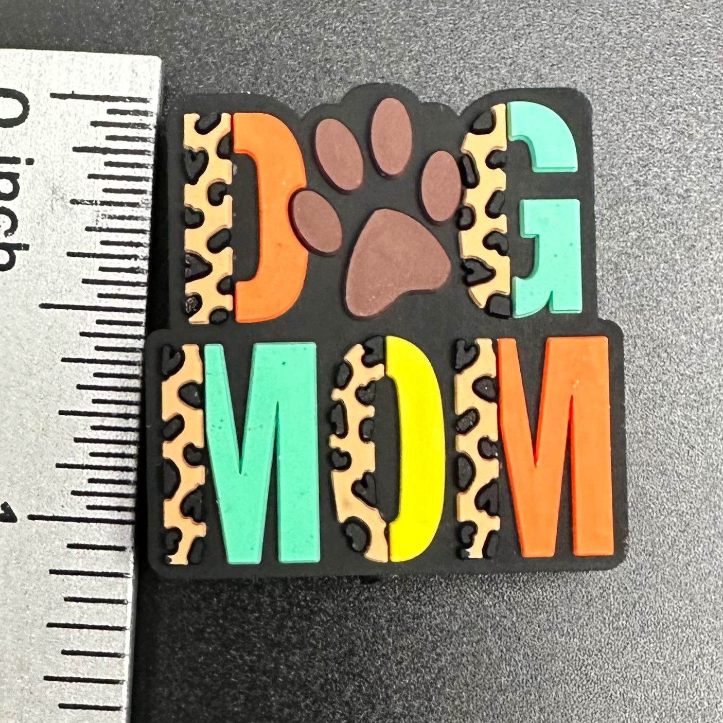 Focal Bead, Bold Dog Mom