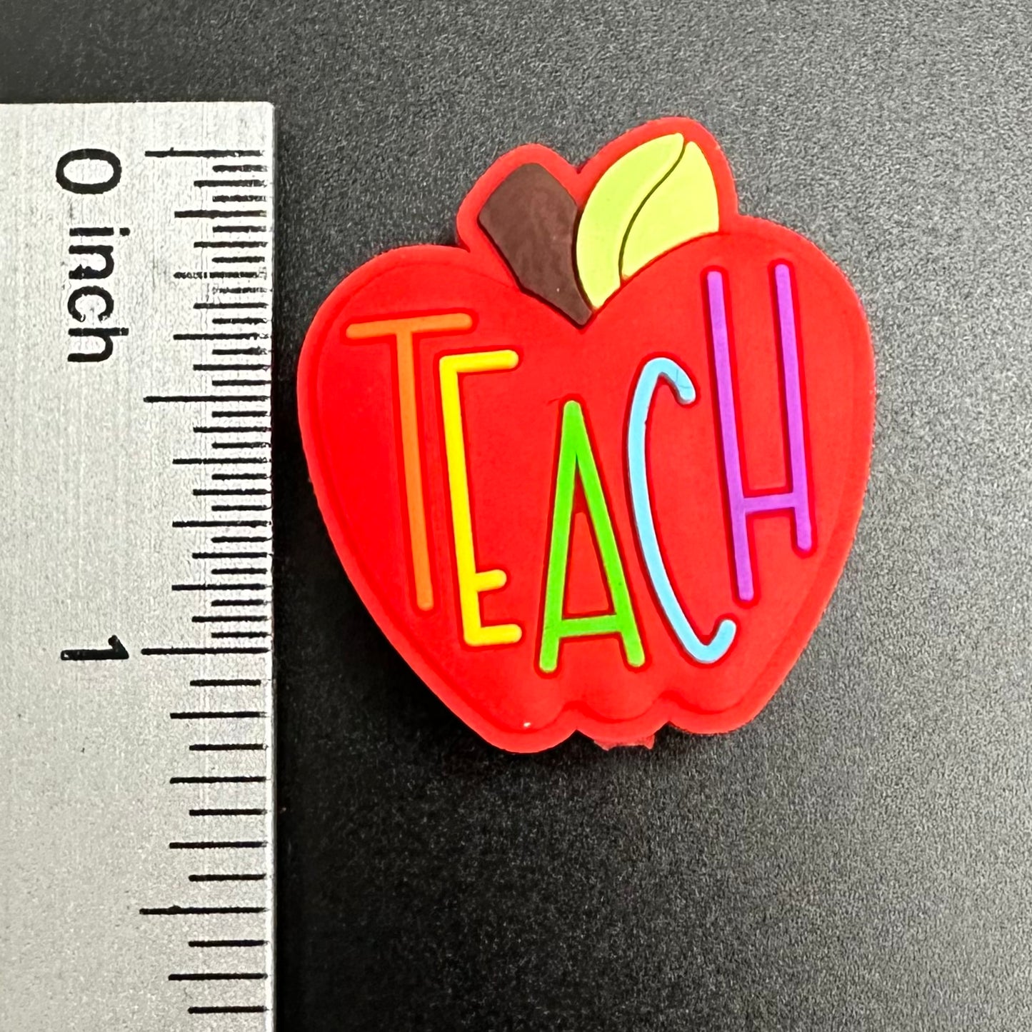 Focal Bead, Teach Apple-Red