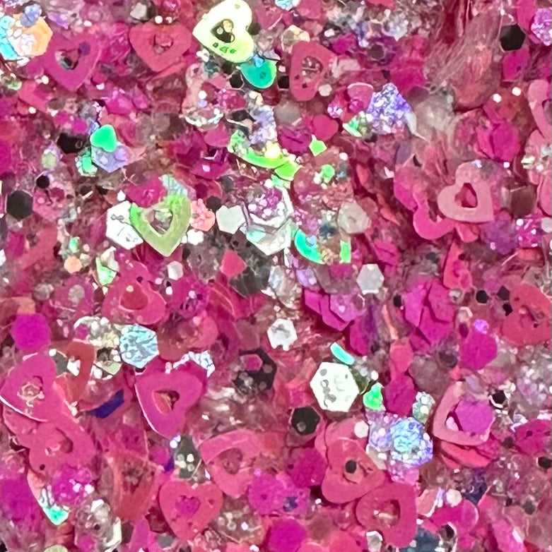 Hearts Explode Chunky Glitter