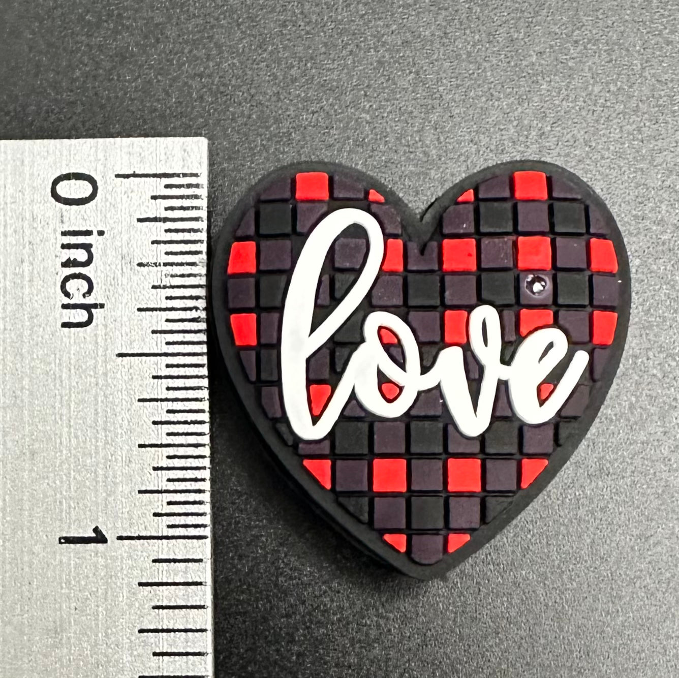Focal Bead, Buffalo Plaid Love