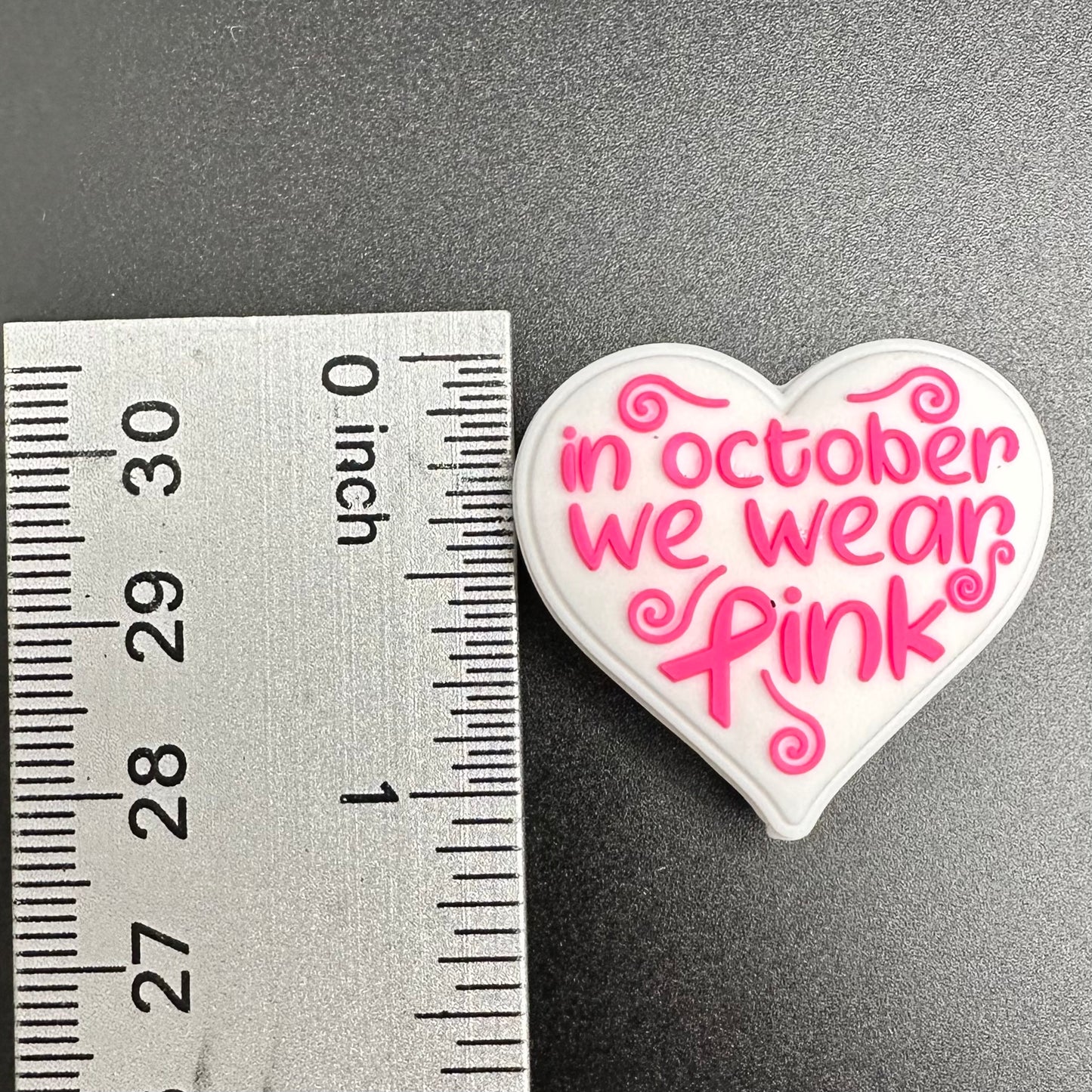 Focal Bead, In October We Wear Pink