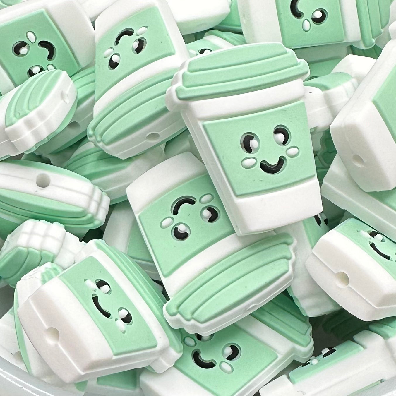 Focal Bead, Happy Coffee