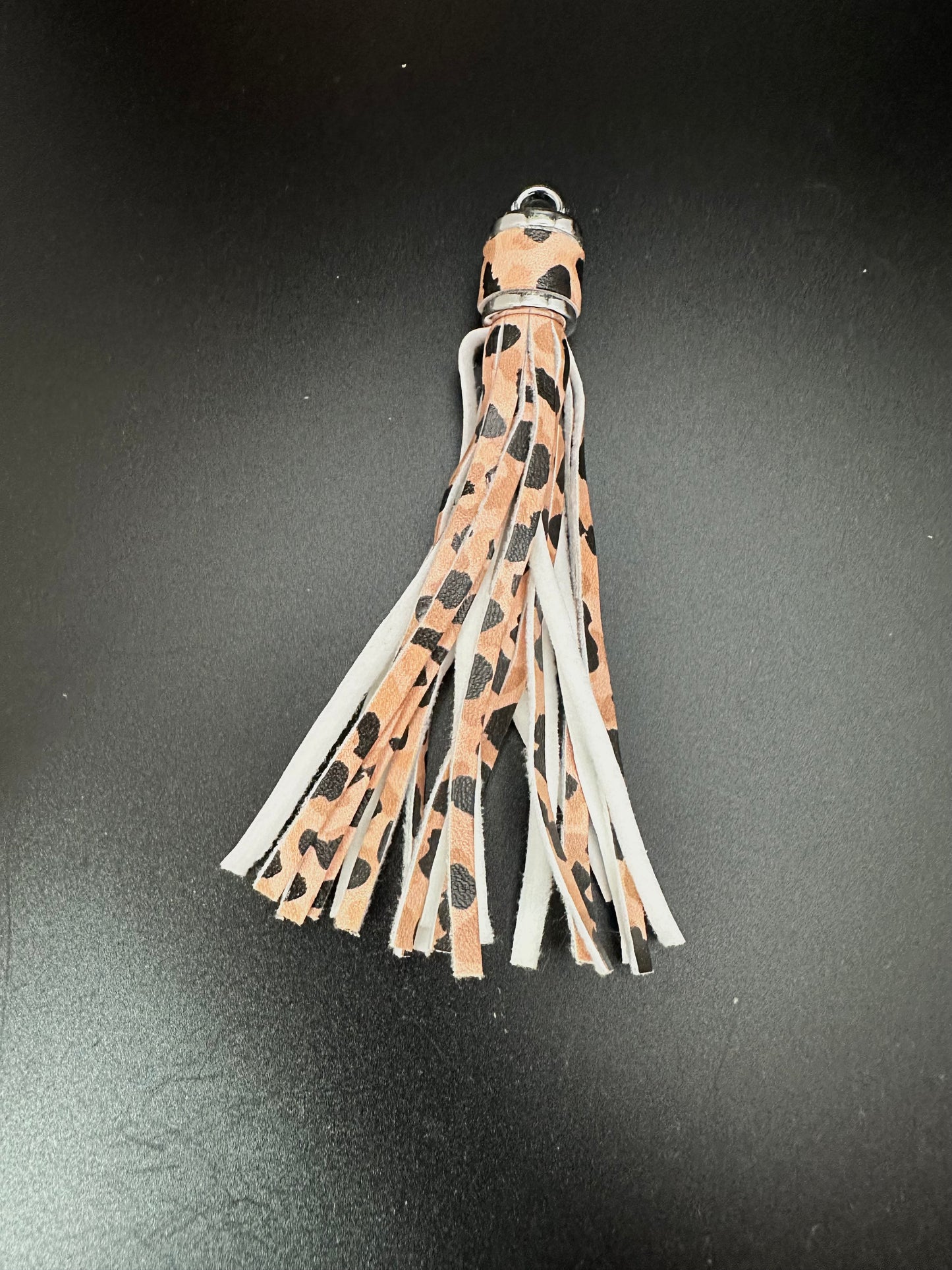 4” Leather Tassels, Cow Print