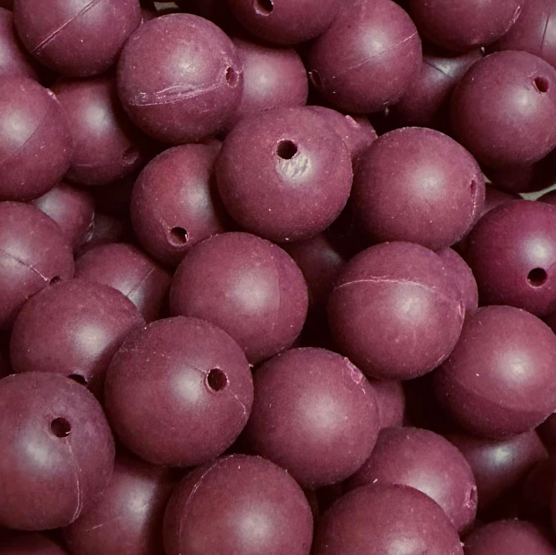 15 mm Silicone Bead, Black Cherry