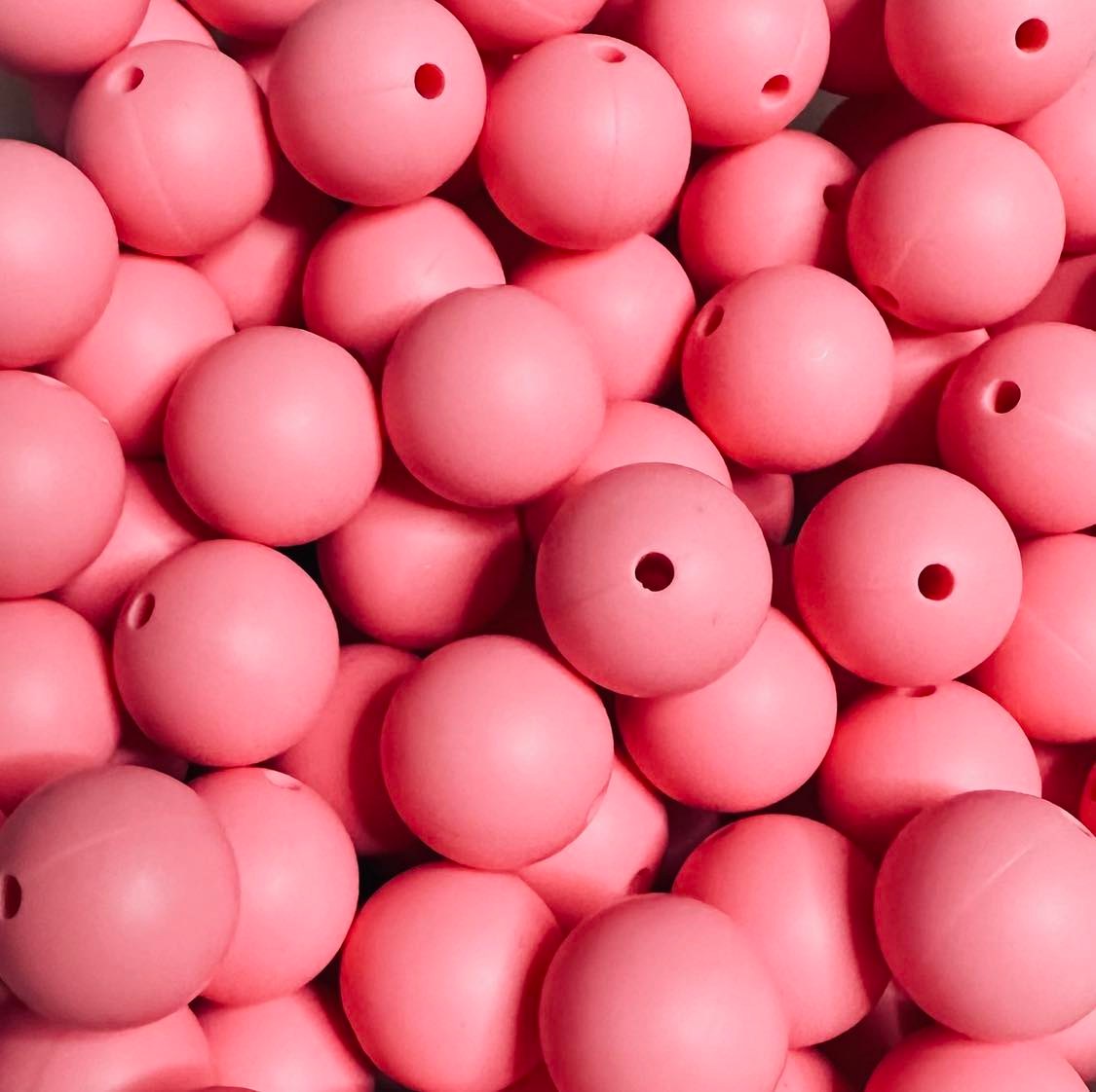 15 mm Silicone Bead, Bubblegum