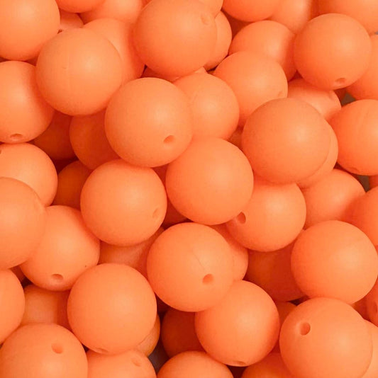 15 mm Silicone Bead, Cantaloupe