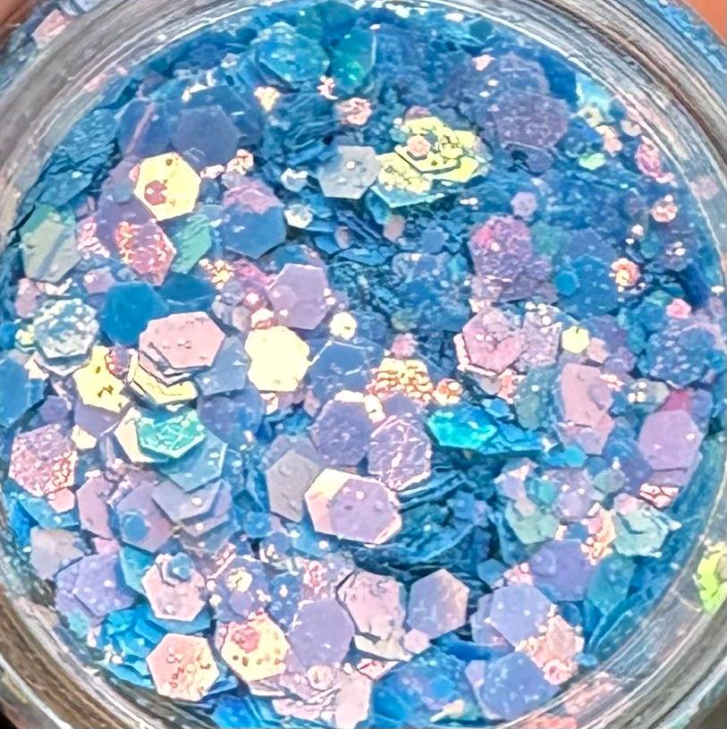 Cerulean the World Pearl Fluorescence Chunky Mix Glitter