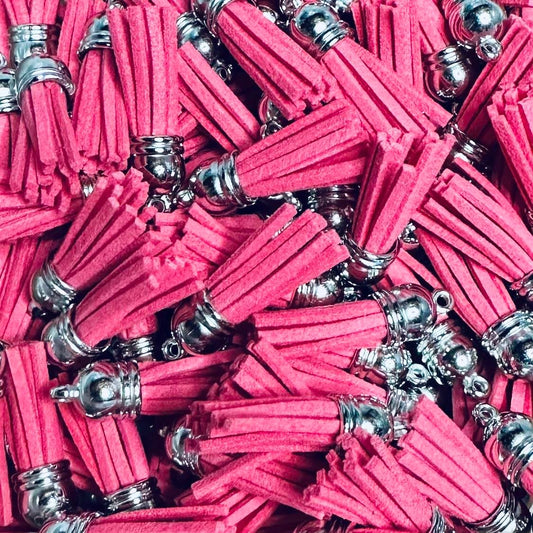Leather Tassels, Coral Kisses