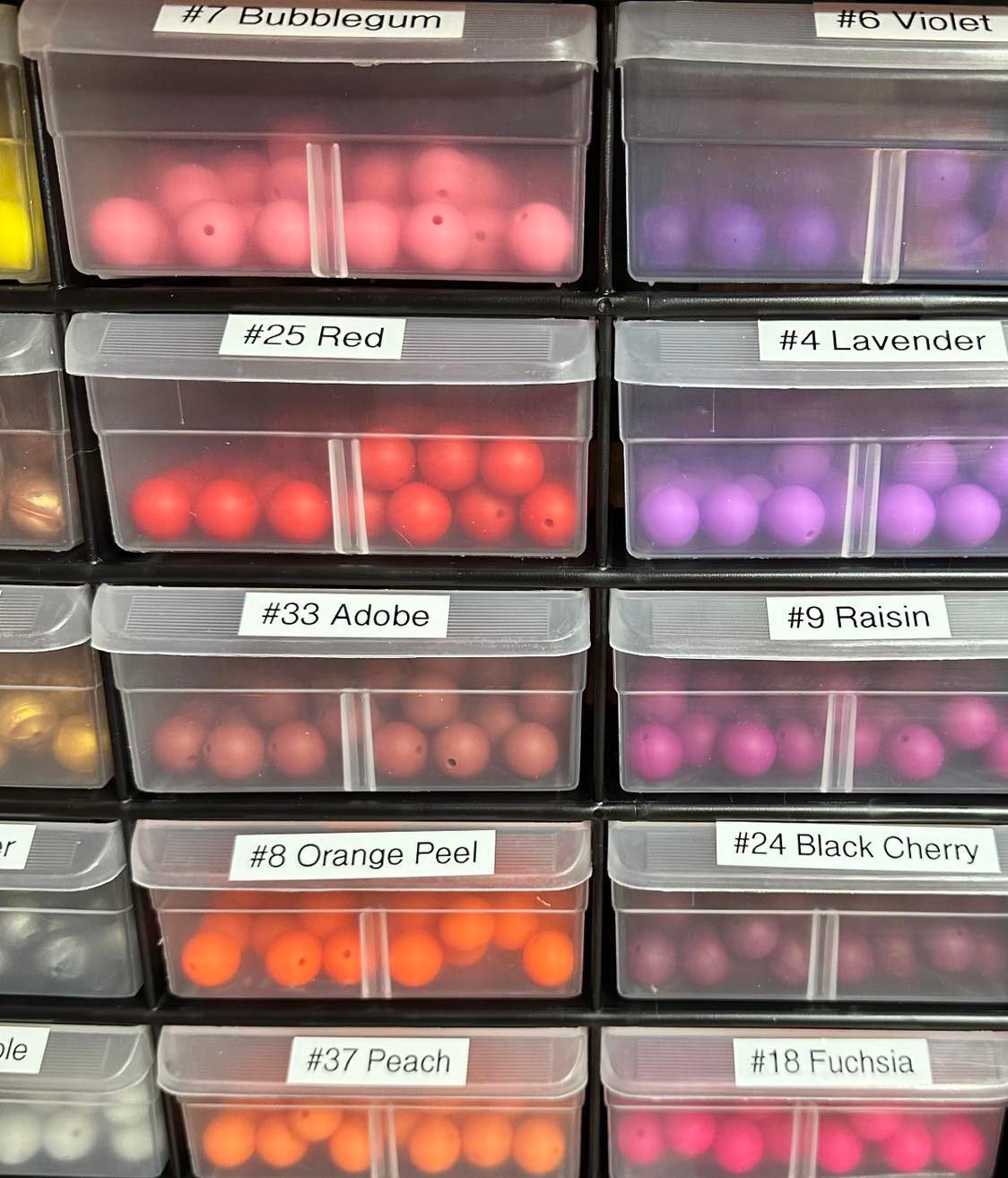 15 mm Silicone Bead, Fuchsia