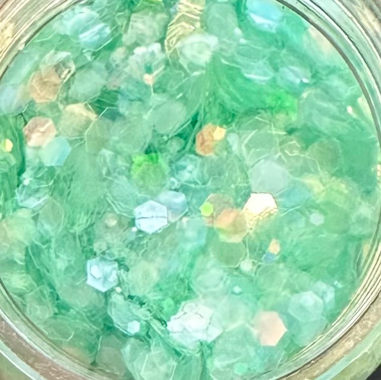 Fresh Mint Holographic Iridescent Chunky Mix Glitter