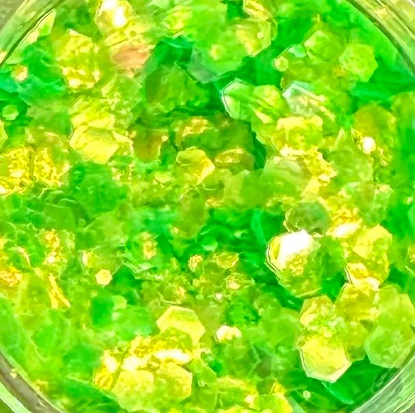 Frog Legs Highlight Iridescent Glitter
