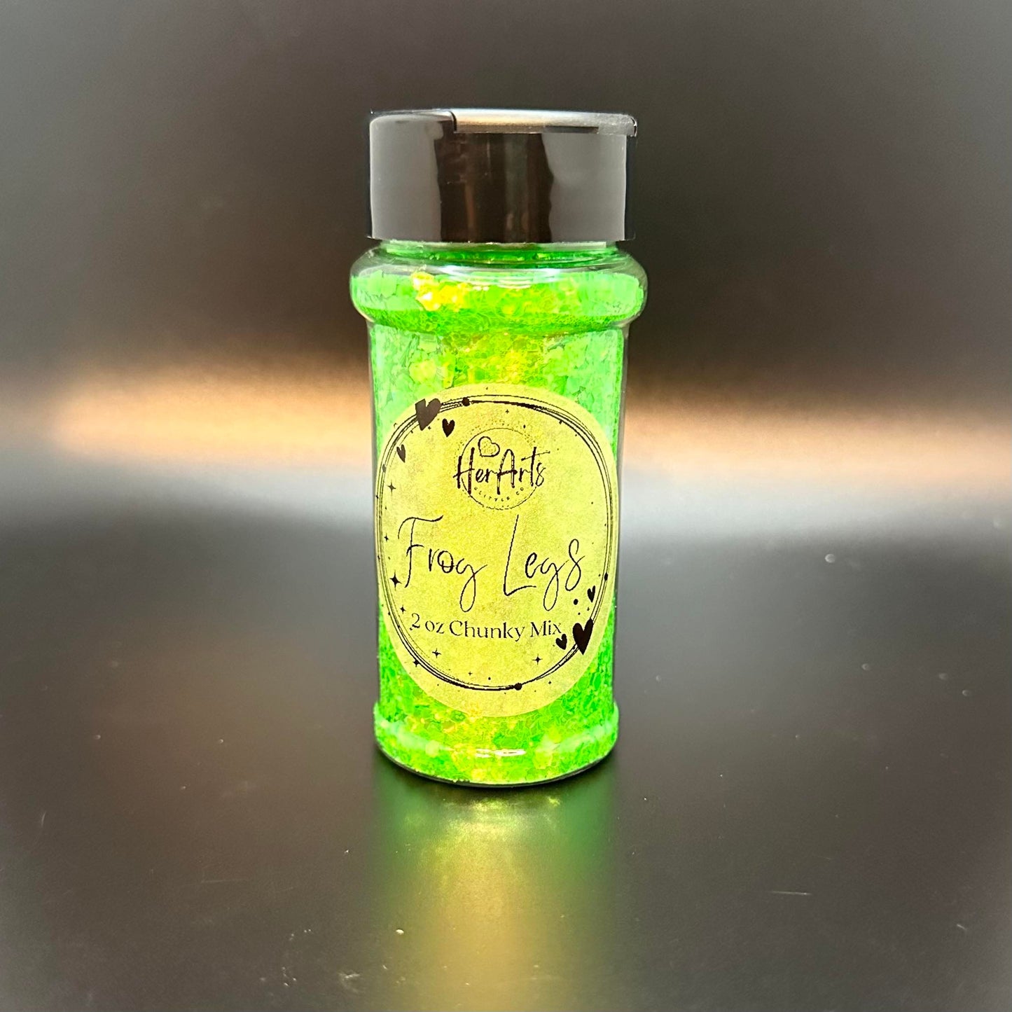 Frog Legs Highlight Iridescent Glitter