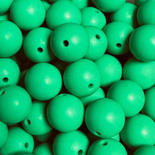 15 mm Silicone Bead, Jade