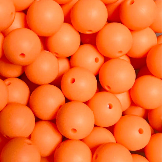 15 mm Silicone Bead, Peach