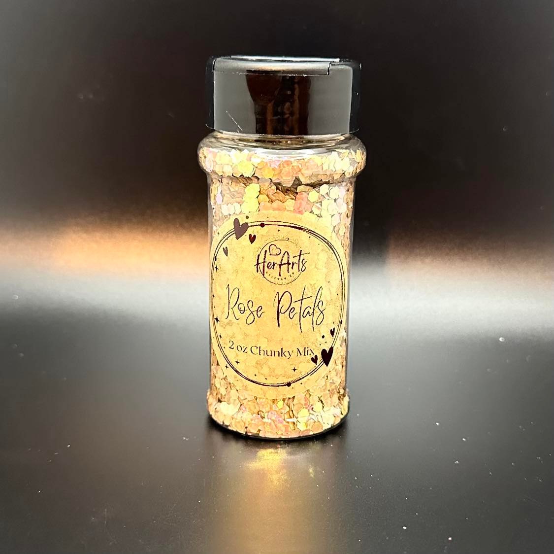Rose Petals Cats Eye Holographic Chunky Glitter