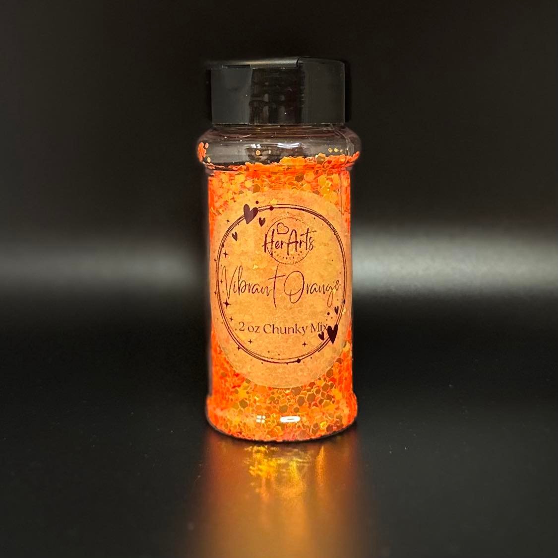 Vibrant Orange Luminous Glow Chunky Mix Glitter