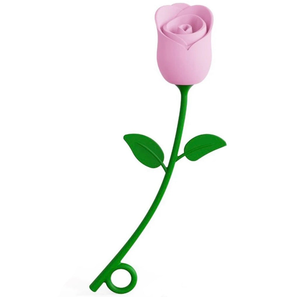 Decorative Silicone Straw Cap, Rose