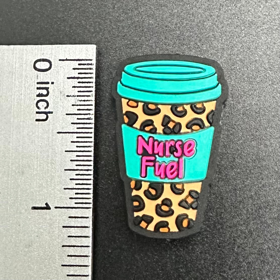 Focal Bead, Nurse Fuel Latte-Turquoise