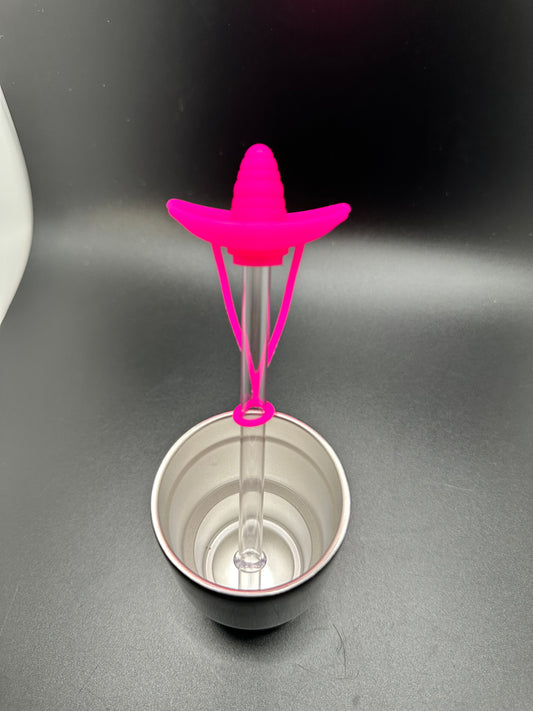 Decorative Silicone Straw Cap, Sombrero