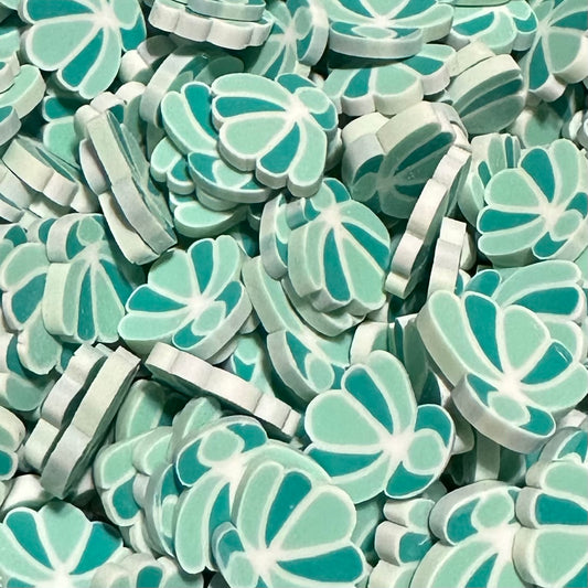 Polymer Clay Slices, Aqua Shells