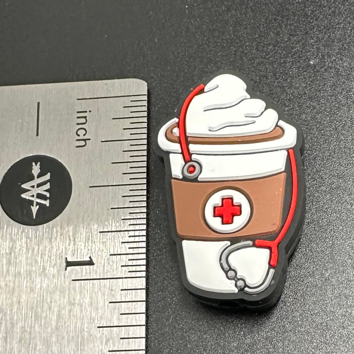 Focal Bead, Nurse Coffee with Whipped Cream