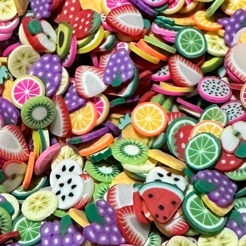 Polymer Clay Slices, Mixed Fruit Slices