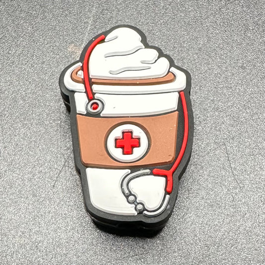 Focal Bead, Nurse Coffee with Whipped Cream