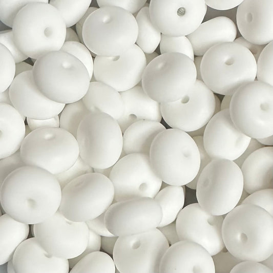 Abacus Silicone Bead, Winter White