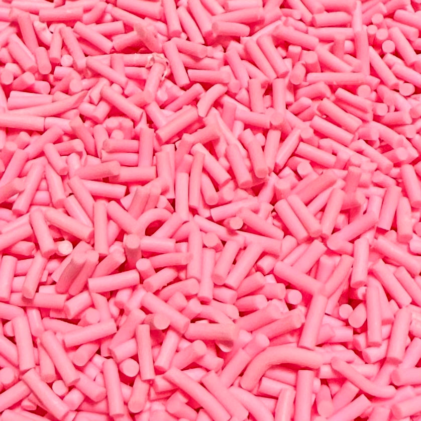 Polymer Clay Slices, Pink Sprinkles