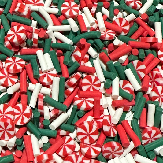 Polymer Clay Slices, Christmas Candy Mix