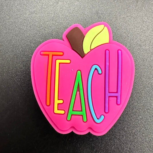 Focal Bead, Teach Apple-Pink