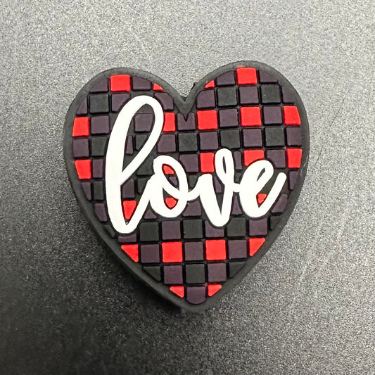 Focal Bead, Buffalo Plaid Love