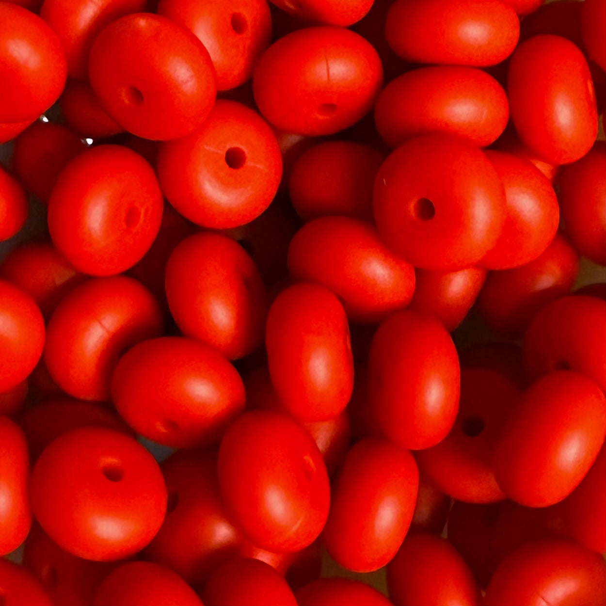 Abacus Silicone Bead, Scarlet Red