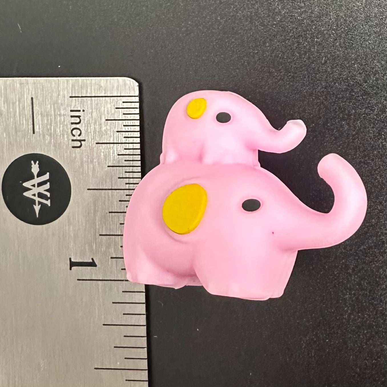 Focal Bead, 3D Double Elephant (Choose Color)