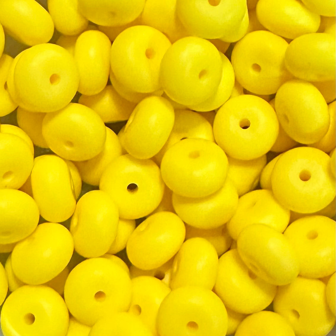 Abacus Silicone Bead, Lemon Yellow