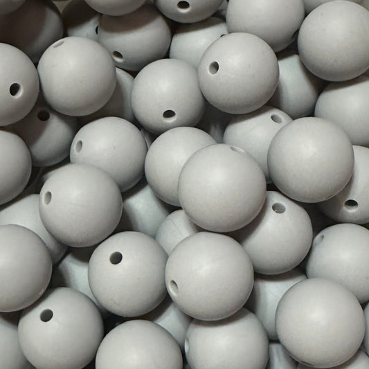 15 mm Silicone Bead, Light Gray