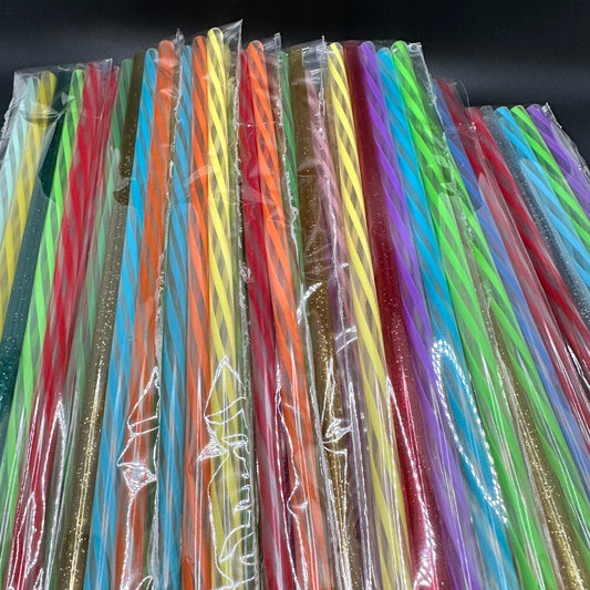 11” Plastic Replacement Straw Mixed Pack of 5