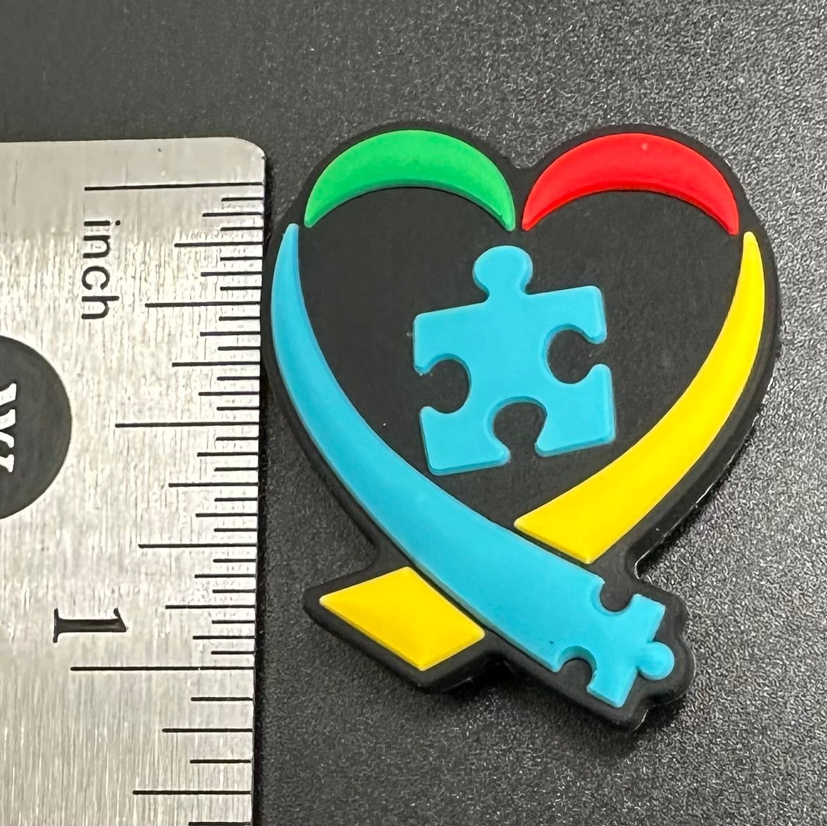 Focal Bead, Autism Heart