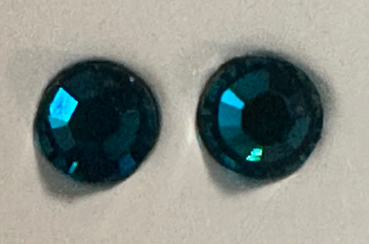 Glass Rhinestones, Peacock Blue
